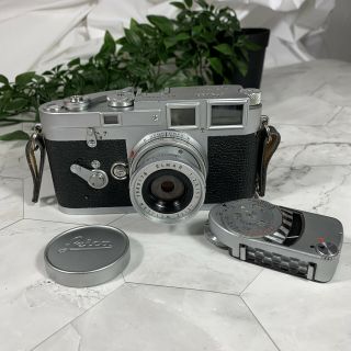 Vintage Leica M3 Dbp 50mm Elmar Lens W/ Flash Extra Leitz Germany
