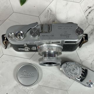 Vintage Leica M3 DBP 50mm Elmar Lens W/ Flash Extra Leitz Germany 3