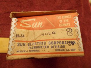 Vintage Nos Sun Tachometer Transmitter 6 Volt 4 Cylinder Eb - 5a Model A Ford ??
