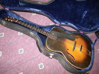 Rare Vintage 1935 Washburn Model 5258 " Archtop Deluxe " Acoustic Guitar Vg
