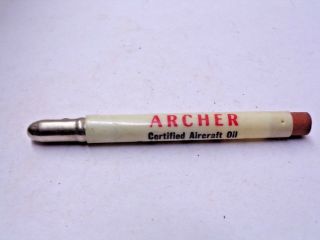 Old Bullet Pencil Archer Certified Aircraft Oil
