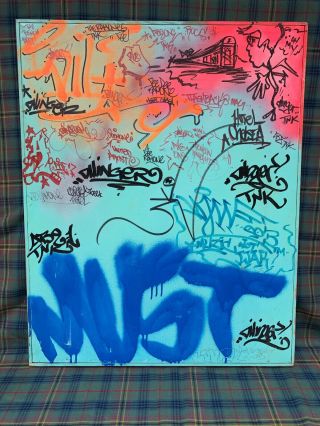 Hotel Chelsea Nyc Signed Salvaged Outsider Graffiti Art Dee Dee Ramone