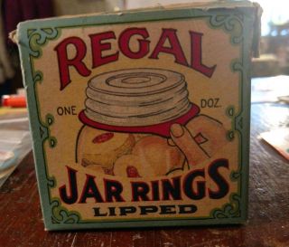 Vintage Advertising - Regal Fruit Jar Rubbers Box - Jar Rings - St.  Louis,  Missouri