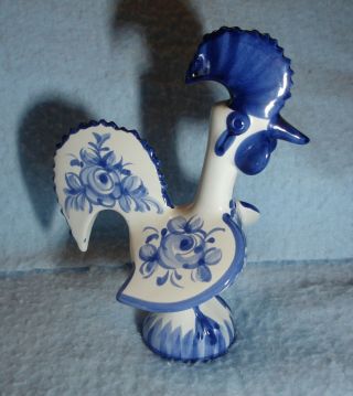Portugal Good Luck Rooster Cock Figurine Statue Ceramics Handpainted 8’’ Tall