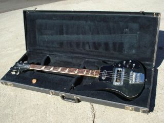 1980 Rickenbacker 4003 Vintage Jetglo Black Bass Guitar - 4001