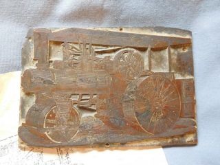 Vintage Metal Newspaper Printing Plate Case? Farming Steam Tractor Early 1900 