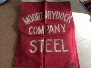 Moore Dry Dock Company Steel.  Ship Flag,  Truck Flag.  Ww2 Navy Ship Builders