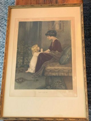 Exceptional Early Bessie Pease Gutmann Print “now I Lay Me”
