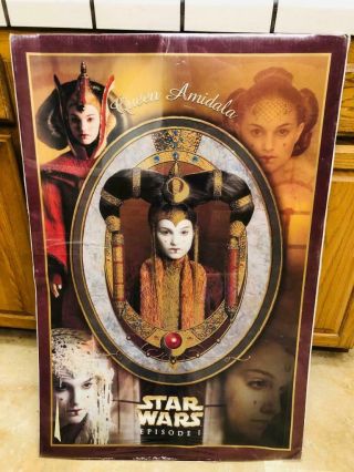 Vintage Star Wars Queen Amidala Movie Poster Episoide1 Lucasfilm 24 X 36