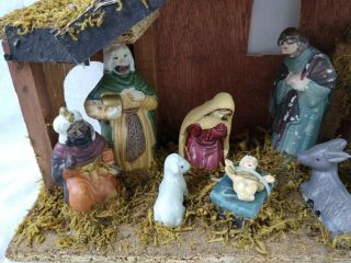 Vintage Christmas Nativity Creche Set 11 