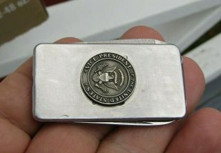 Vintage Vice President United State Money Clip With Knife Blade & File