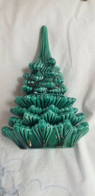 Vintage 5 Piecestacking Ceramic Christmas Tree Lighter & Ashtray