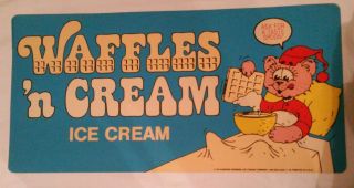 Baskin - Robbins Ice Cream 1978 Sign Poster Waffles 