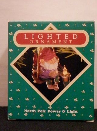 Hallmark Lighted Ornament - North Pole Power & Light 1987