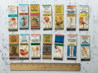 Vintage Group Matchbook Cover Ww2 Era Risque Pinup Pin Up Model Advertising 1