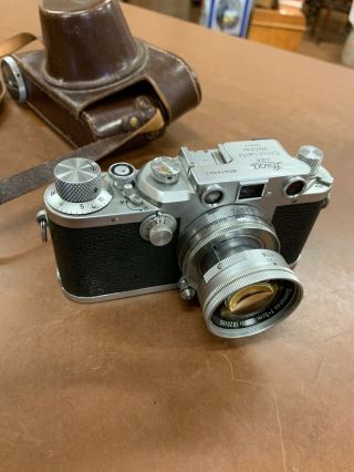 Vintage 1946/47 Leica Iiic Camera With Summicron F=5cm 1:2 Coated Front