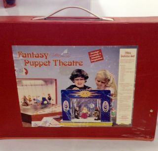 Vtg Storybook Fantasy Puppet Theatre Deluxe Play Set Czechoslovakia Wooden Toy