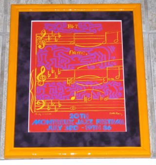 Andy Warhol Keith Haring 1986 Montreux Jazz Festival Framed Poster Print
