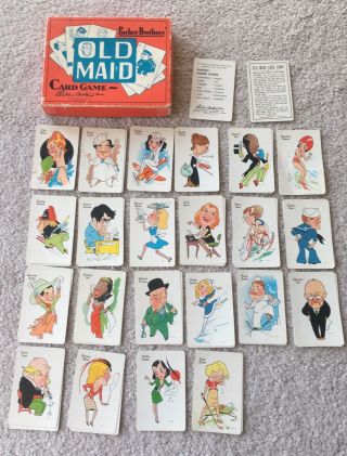 Vintage Parker Brothers Old Maid Card Game Complete