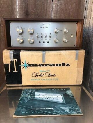 Marantz Model 7t Vintage Stereo Preamplifier Consolette W/ Box,  Handbook