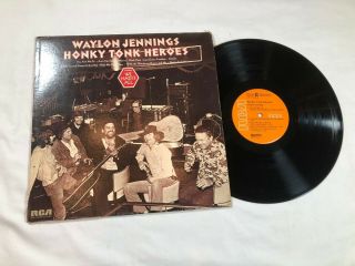 1973 Waylon Jennings ‎– Honky Tonk Heroes Apl1 0240 Lp 33 Vinyl Record Album