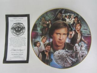 Star Wars Heroes & Villains Han Solo Hamilton Plate 1997 1296f