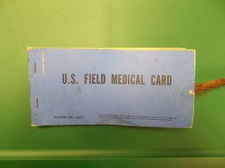 U.  S.  Army Field Medical Card Book With Toe Tags Dd Form 1380