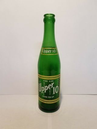 Vintage Nehi Upper 10 Lime - Lemon Soda Bottle Green Glass