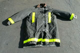 Vintage Firefighter Alb,  Inc Turnout Jacket Sz 48 Goodall