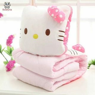 Hello Kitty Pillow Plush Toy Cartoon Blanket Pillow Air Conditioner Stuffed Toy