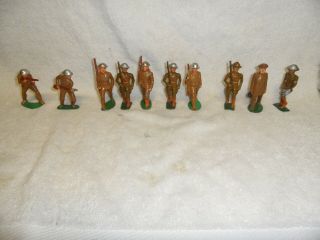 Grouping Of 10 Barclay Manoil Lead Military Soldiers Ww1 - - - Rate 8 - 9