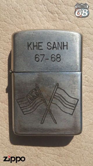 Vintage Zippo Petrol Lighter Vietnam War Khe Sanh 67 - 68