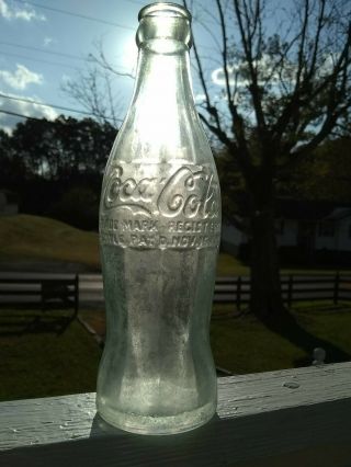 Jackson Miss.  Nov 16 1915 Hobble Skirt Coke Coca Cola Bottle Clear Ice Blue