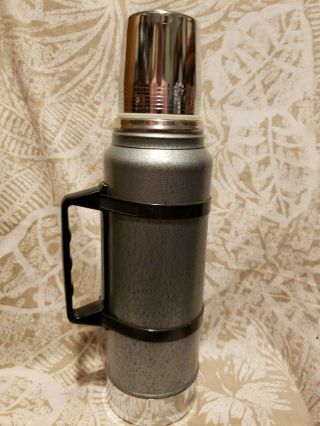 Vintage 1970’s Aladdin Stanley 1 Qt Steel Green Insulated Thermos Bottle A944c