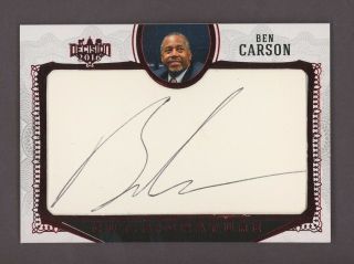 2016 Decision Red Foil Ben Carson Cut Auto Autograph