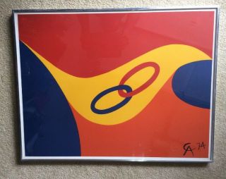 Alexander Calder“friendship”braniff Airlines ‘74 Litho Framed