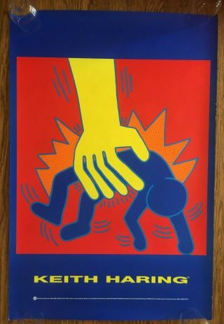 Vintage Keith Haring Estate Poster " Untitled " - 1984 Teneues Publication Germany