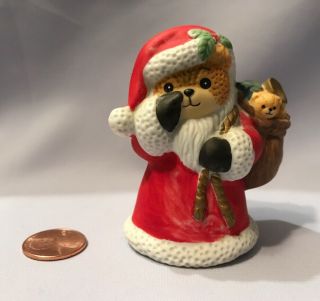 Lucy And Me Christmas Santa Toy Bag Teddy Bear Twinkle Nose 1987 Enesco C24