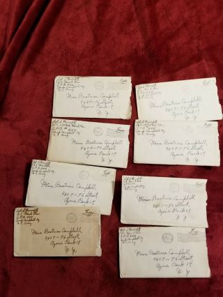 1943 Group Of 8 Wwii Ww2 Letters Home Fort Campbell Ky Soldier To Girlfriend