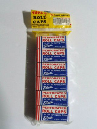Kilgore Perforated Roll Caps 150 Vintage Toys R Us 6 Boxes 1500 Shots 2506 Nos