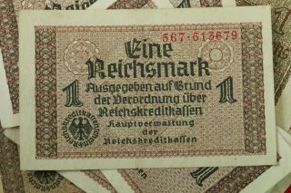 1 Reichsmark Nazi Germany Currency German Banknote Note Money Bill Swastika Ww2