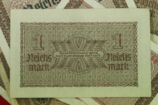 1 REICHSMARK NAZI GERMANY CURRENCY GERMAN BANKNOTE NOTE MONEY BILL SWASTIKA WW2 2