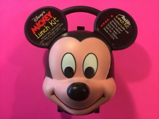 Vintage Disney Mickey Mouse Head Lunchbox Aladdin Industries No Thermos