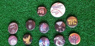 32 Vintage Rock and Roll Pinback Pin Buttons - Rock Bands - Pink Floyd,  Triumph 3