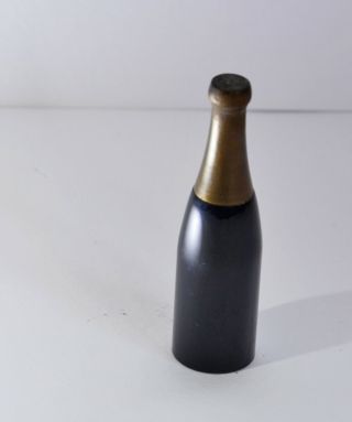 Unusual Vintage Miniature Champagne Bottle with Ballpoint Pen Inside - Only 6cm 3