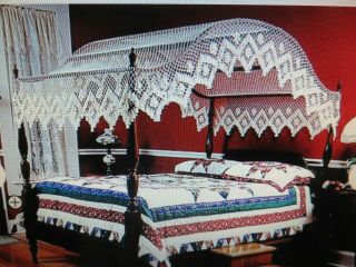 Canopy Full/double Bed Size - Vintage Fishnet Handmade