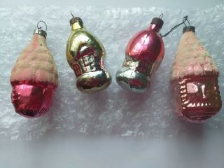 House Russian Vintage Glass Christmas Ornament Christmas/new Year Ussr