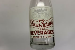 Dixie Springs Beverages Soda Bottle,  Dickson City,  Pennsylvania