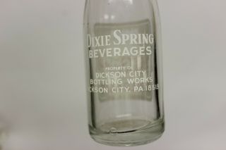 Dixie Springs Beverages Soda Bottle,  Dickson City,  Pennsylvania 3