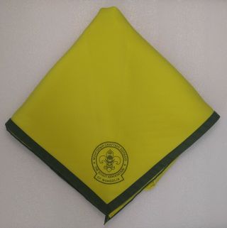 Mongolia Boy Scouts Logo Scarf Neckerchief Yellow Green
